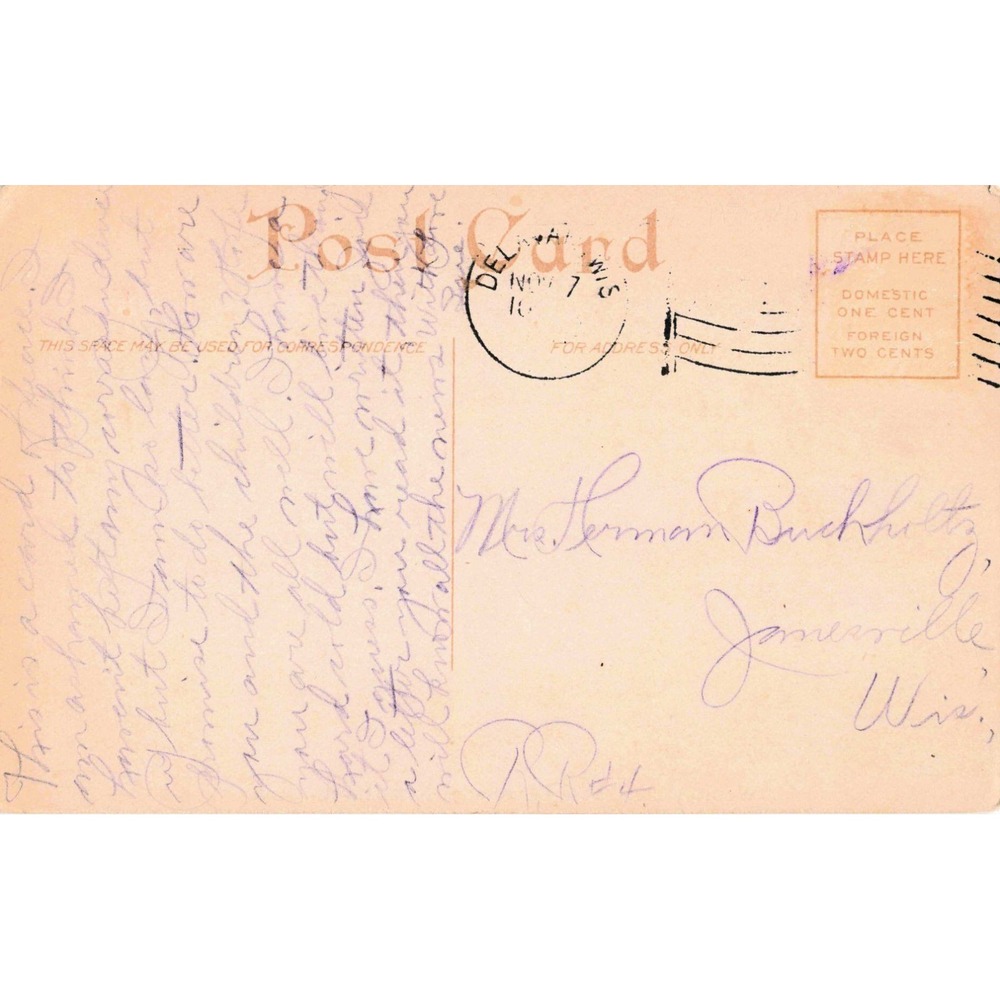 Vtg Woolsey Hall Yale University New Haven CT Postcard 1910 Divided Back VG - Picture 2 of 2
